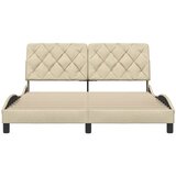  Okvir za krevet bez madraca krem 160x200 cm od tkanine | shoptok.hr