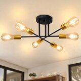 Nettlife stropna svetilka starinska svetilka 6 žarnic E27 industrijska svetilka spalnica retro svetilka za dnevno sobo jedilnico hodnik, (22110731) | Shoptok.si