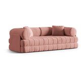 Cosmopolitan Design Rožnata žametna raztegljiva sedežna garnitura 206 cm Kemi – | Shoptok.si