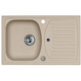 Alveus Record 30 Set pomivalnih korit, 780 x 480 mm, Dvojna, kompozit + pipa Nela, bež, izvlečni sifon | Shoptok.si