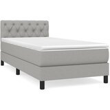 The Living Store Box spring postelja z vzmetnico svetlo siva 80x200 cm blago - Box Spring Postelja, (21520729) | Shoptok.si