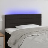 vidaXL LED posteljno vzglavje črno 90x5x78/88 cm blago | Shoptok.si
