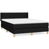Maison Chic Box spring posteljni - Vzmetna postelja z vzmetnico črn 140x190 cm blago SL13973, (21883568) | Shoptok.si