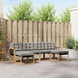  Set vanjskih sofa 6 pcs Bijela i svjetlosiva | shoptok.hr