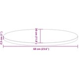  Ploča za stol bijela 60x30x2,5 cm od masivne borovine ovalna | shoptok.hr
