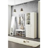 Mömax Garderobna Klop Ellie, Bela, Videz Usnja, Barva Kroma | Shoptok.si