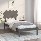 vidaXL Posteljni okvir siv 90x190 cm 3FT trden les | Shoptok.si