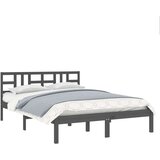  Za krevet od masivne borovine sivi 200 x 200 cm | shoptok.hr