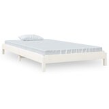  Složivi krevet bijeli 100 x 200 cm od masivne borovine | shoptok.hr