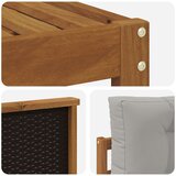  Set vanjskih sofa 5 kom. Prirodna i Svjetlosiva | shoptok.hr
