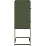 vidaXL Visoka ploča maslinasto zelena 68x39x107 cm čelik | shoptok.hr