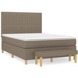vidaXL Box spring postelja z vzmetnico taupe 140x190 cm blago, (20893760) Cene