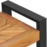  Klupa od masivne tikovine 120 cm - Crna 120 cm | shoptok.hr