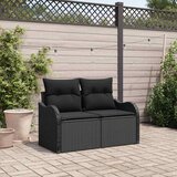  Vrtni kauč s jastukom Crna 121 x 62 x 69cm poliratan | shoptok.hr