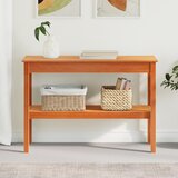 vidaXL Konzolni stol Voštano smeđa 110 x 40 x 75 cm Masivna borovina | shoptok.hr