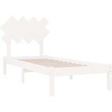  Posteljni okvir bel 90x200 cm trden les, (20685173) | Shoptok.si