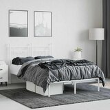 Metalni okvir za krevet s uzglavljem bijeli 120 x 190 cm | shoptok.hr