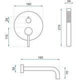 Rea Skrita kopalniška armatura Lungo Copper + Box | Shoptok.si