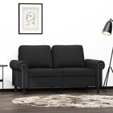 vidaXL Kavč dvosed črn 120 cm žamet Cene