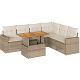 vidaXL 7-dijelni set vrtnih sofa od poliratana s jastucima bež | shoptok.hr