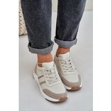 EVENTO PE1 Women's Leather Platform Sneakers Beige Gatira | Eponuda.ba