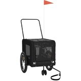 Prikolica za bicikl za ljubimce crna od tkanine i željeza | Eponuda.com