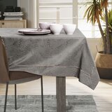 AmeliaHome Stolnjak Gaia s manšetom i obrubom 110x110 cm, smeđa | shoptok.hr