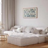  Plakat - Delicate Botanical Motif with Blue Leaves 60x40 Zlatni okvir s margom | shoptok.hr