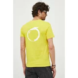 Trussardi Bombažna kratka majica rumena barva