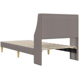  Krevetna konstrukcija Jednobojno Sivo-smeđa 90 x 200 cm tkanina | shoptok.hr