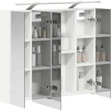  Kopalniška ogledalna omara z LED lučmi Bela 80 x 14.5 x 70 cm, (5000233102) | Shoptok.si