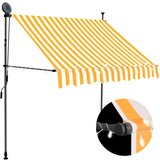 vidaXL Tenda na ručno uvlačenje LED 100 cm bijelo-narančasta Cijene