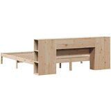 vidaXL Krevet s regalom za knjige bez madraca 180x200 cm od borovine | shoptok.hr