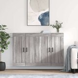 vidaXL Stenska omarica 2 kosa siva sonoma inzenirski les | Shoptok.si