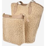 Big Star beige shopper bag with sheepskin | Shoptok.si