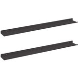  Polica na zidu s policom Zidne 2 pcs Crna 80 x 9 x 2 5 cm - Crna 80 x 9 cm 2 | shoptok.hr