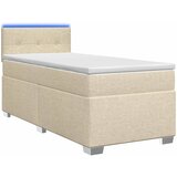  Krevet s box springom, madracem i LED-om Krem 80 x 200 cm | shoptok.hr