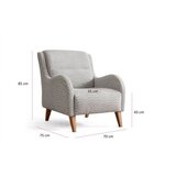 Atelier Del Sofa ving chair fotelja nice bergere cream blue | Eponuda.com