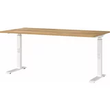 Germania Pisalna miza z nastavljivo višino z mizno ploščo v hrastovem dekorju 80x160 cm Downey –