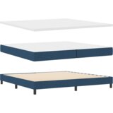 Box Spring Krevet s Madracem Plavi 200x200 cm Tkanina | shoptok.hr