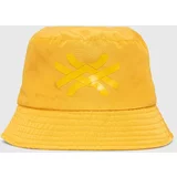 United Colors Of Benetton Otroški klobuk rumena barva