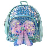  Dječji ruksak od tila s šljokicama i mašnom, plavi, 20 cm, 3,8 l | shoptok.hr
