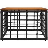  Stol za vrt 55 x 55 x 37 cm PE Rattan i Staklo | shoptok.hr