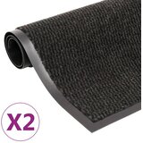  Otirači za prašinu 2 kom pravokutni čupavi 80 x 120 cm crni | shoptok.hr