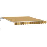 vidaXL Avtomatska retraktibilna tenda večbarvni trak 350x250 cm | Shoptok.si