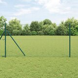 vidaXL Stebri za ograjo 52 kosov Zeleni Ø32 mm 170 cm Galvanizirano jeklo Cene