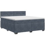  Boxspring krevet s madracem Tamnosiva 160 x 200 cm Baršun | shoptok.hr