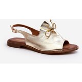 Zazoo 2898 Leather Flat Sandals Gold Cijene