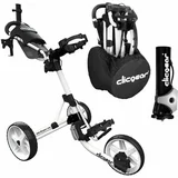 Clicgear Model 4.0 Deluxe SET Matt White Ročni voziček za golf
