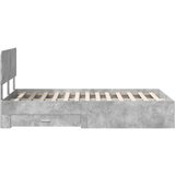  Konstrukcija postelje z vzglavjem Betonsko siva 120 x 200 cm, (5000102864) | Shoptok.si